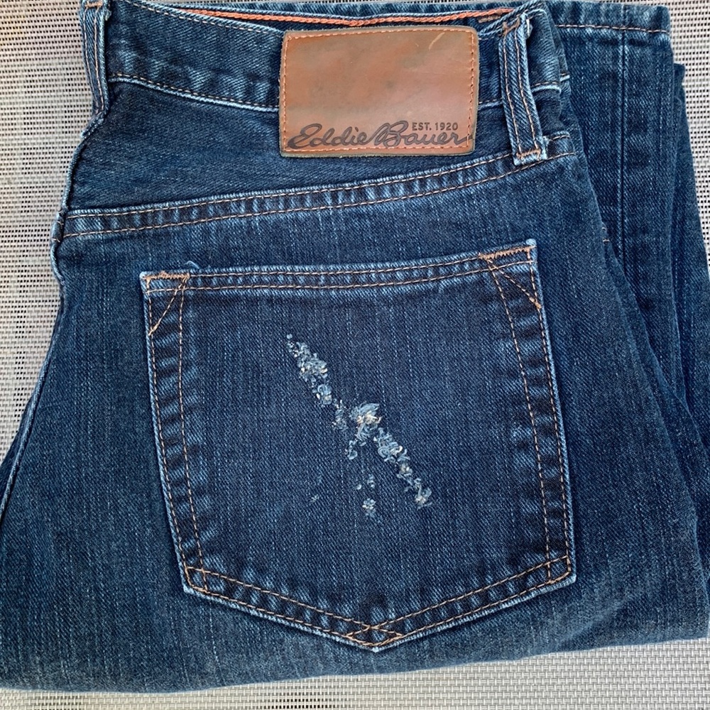 Eddie Bauer men distressed Jean pants